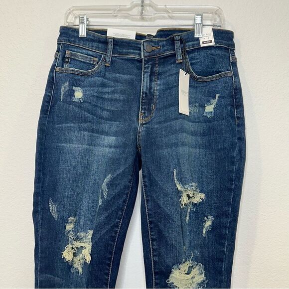 NWT Judy Blue Los Angeles Boyfriend Fit Distressed Jeans Women's 11/30 Stretch - Picture 5 of 10